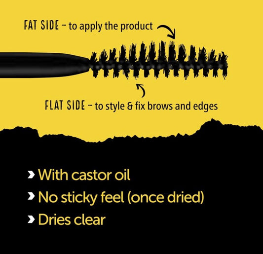 Got2be Instructions for using a hairbrush with text on a yellow and black background