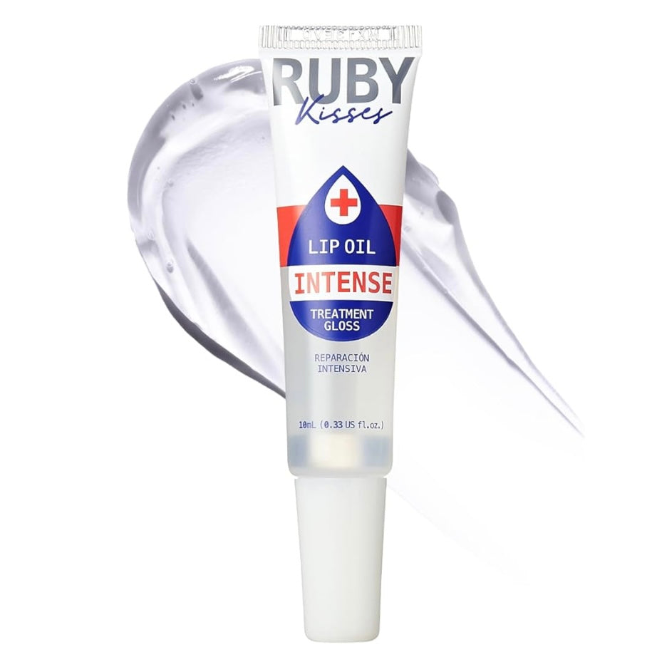 Experience soothing hydration with Ruby Kisses Lip Oil, featuring menthol and cocoa butter for a glossy, healthy-looking pout.