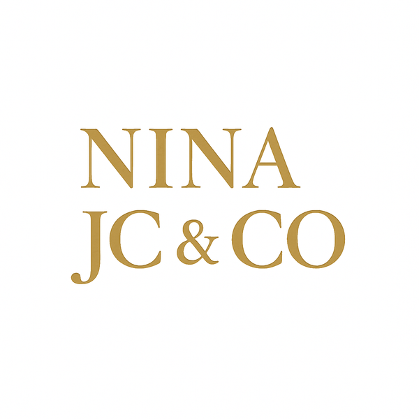 nina jc & co white logo